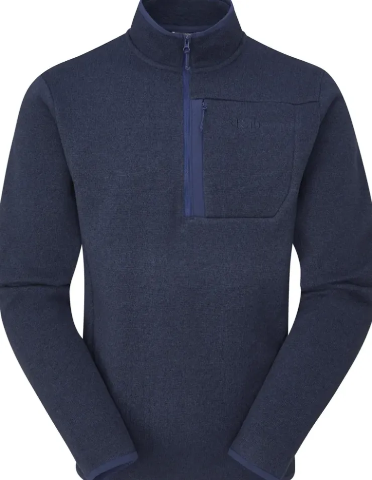 Fleece & Mid Layer-Rab Mens Ryvoan Pull-On - Deep Ink