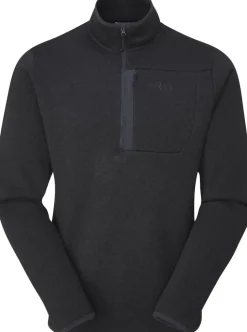 Fleece & Mid Layer-Rab Mens Ryvoan Pull-On - Ebony