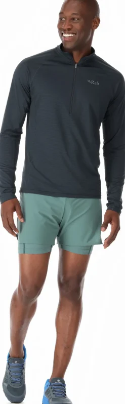 T-Shirts & Baselayers-Rab Mens Sonic LS Zip-T - Beluga