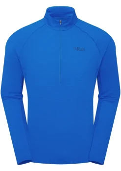 T-Shirts & Baselayers-Rab Mens Sonic LS Zip-T - Maya Blue