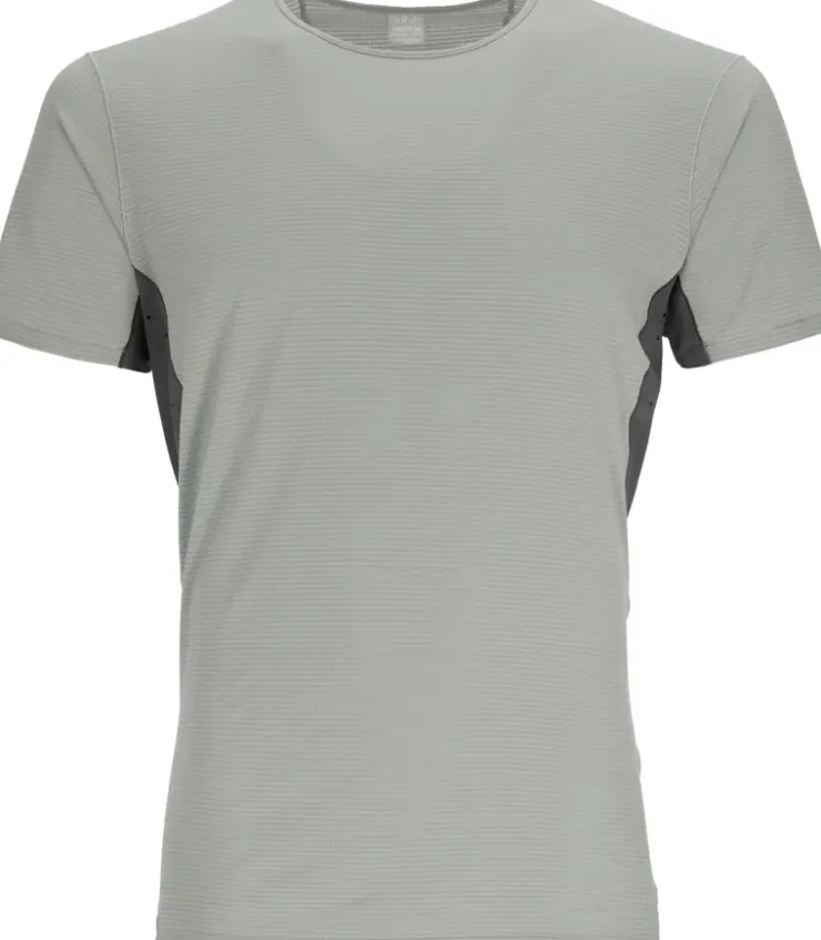 T-Shirts & Baselayers-Rab Mens Sonic Ultra Tee - Light Zinc-Graphene
