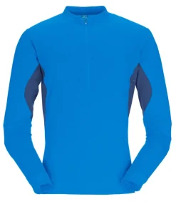 T-Shirts & Baselayers-Rab Mens Sonic Ultra Zip Tee - Maya Blue-Tempest Blue
