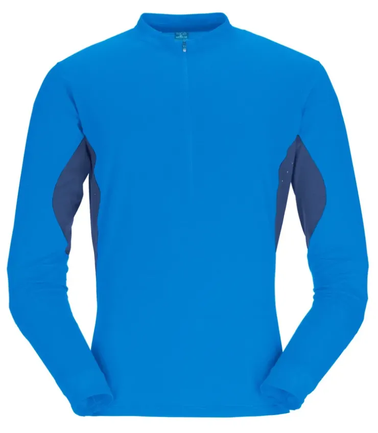 T-Shirts & Baselayers-Rab Mens Sonic Ultra Zip Tee - Maya Blue-Tempest Blue