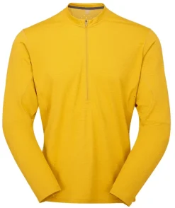 T-Shirts & Baselayers-Rab Mens Sonic Ultra Zip Tee - Sahara