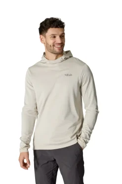 Fleece & Mid Layer-Rab Mens Staden Hoody - Pebble
