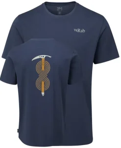 T-Shirts & Baselayers-Rab Mens Stance Axe Tee - Deep Ink
