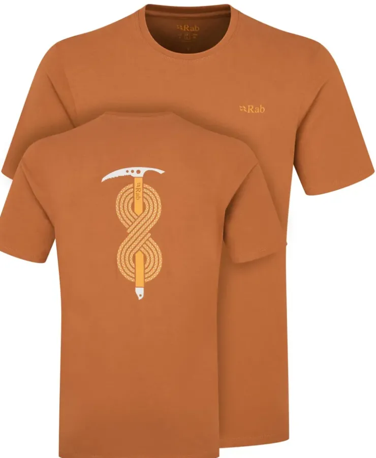 T-Shirts & Baselayers-Rab Mens Stance Axe Tee - Red Earth