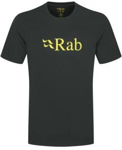 T-Shirts & Baselayers-Rab Mens Stance Logo Tee - Beluga-Pollen