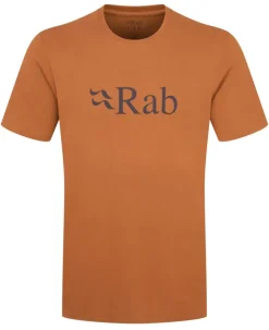 T-Shirts & Baselayers-Rab Mens Stance Logo Tee - Red Earth