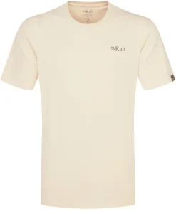 T-Shirts & Baselayers-Rab Mens Stance Mountain Peak Tee - Ecru