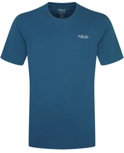 T-Shirts & Baselayers-Rab Mens Stance Mountain Peak Tee - Tempest Blue