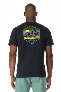 T-Shirts & Baselayers-Rab Mens Stance Mountain Peak Tee - Beluga