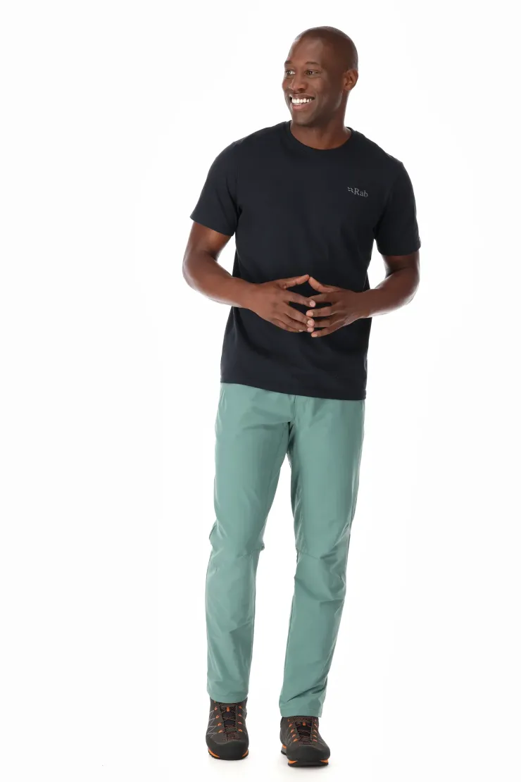 T-Shirts & Baselayers-Rab Mens Stance Mountain Peak Tee - Beluga