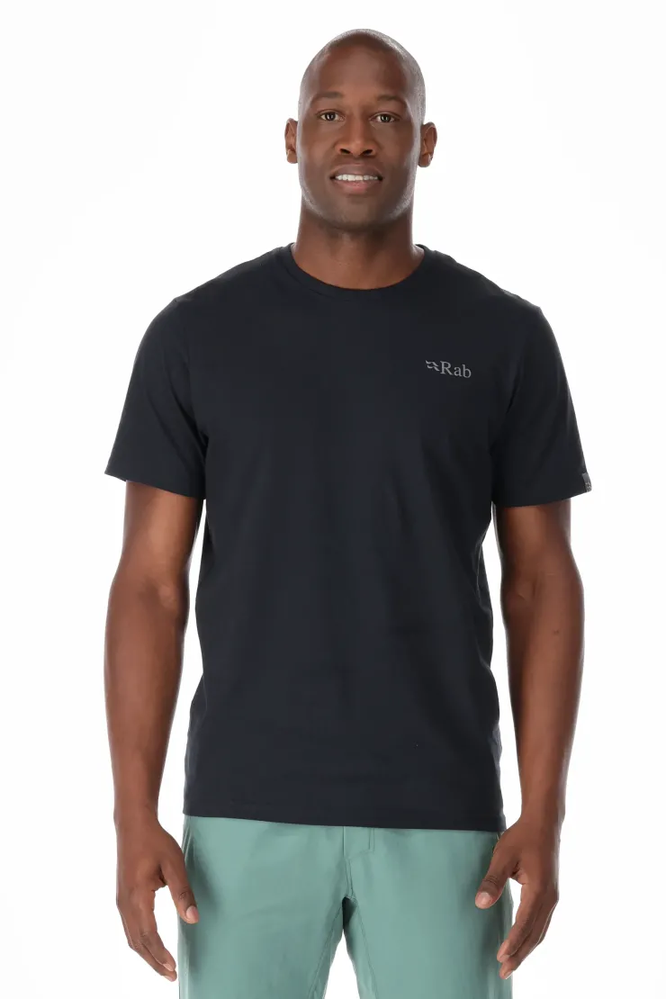 T-Shirts & Baselayers-Rab Mens Stance Mountain Peak Tee - Beluga