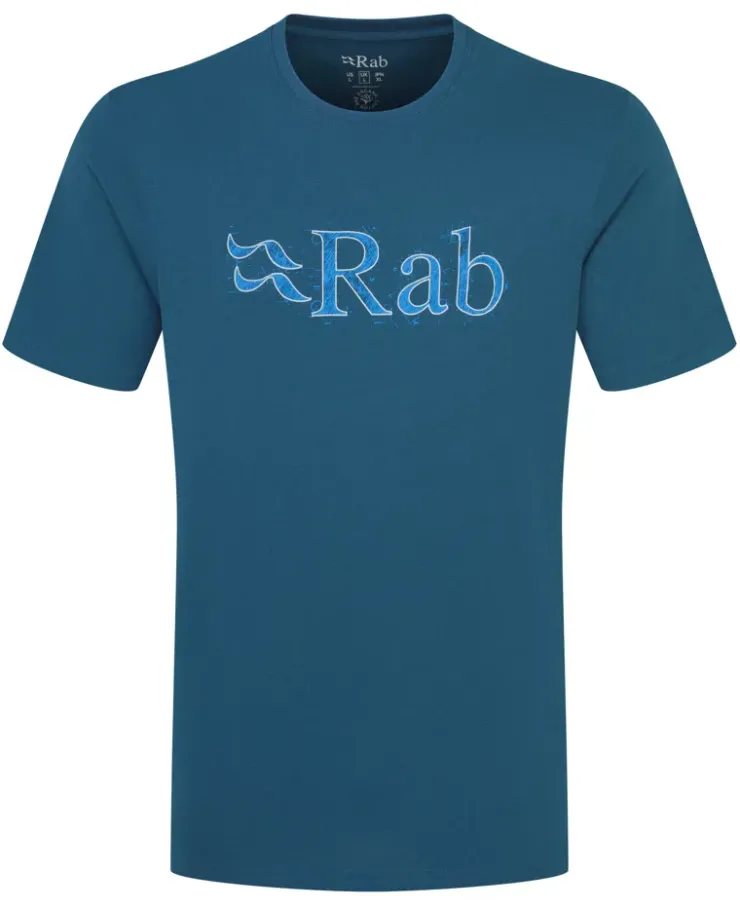 T-Shirts & Baselayers-Rab Mens Stance Tech Sketch Tee - Tempest Blue