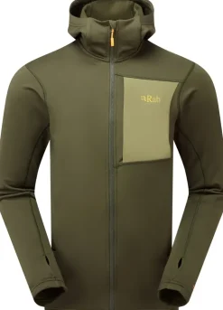 Fleece & Mid Layer-Rab Mens Superflux Hoody - Army
