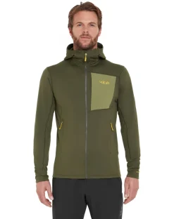 Fleece & Mid Layer-Rab Mens Superflux Hoody - Army