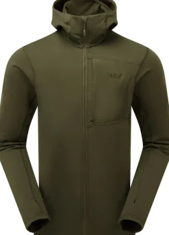 Fleece & Mid Layer-Rab Mens Superflux Hoody - Olive-Olive