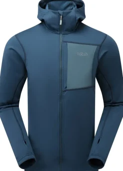 Fleece & Mid Layer-Rab Mens Superflux Hoody - Tempest Blue