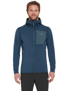 Fleece & Mid Layer-Rab Mens Superflux Hoody - Tempest Blue