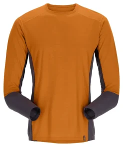 T-Shirts & Baselayers-Rab Mens Syncrino Base LS Tee - Marmalade