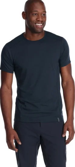 T-Shirts & Baselayers-Rab Mens Syncrino Base Tee - Beluga