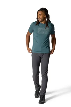 T-Shirts & Baselayers-Rab Mens Syncrino Ridge Tee - Orion Blue