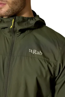 Windshirts-Rab Mens Windgather Hoody - Army
