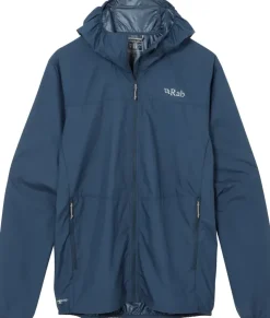 Windshirts-Rab Mens Windgather Hoody - Tempest Blue