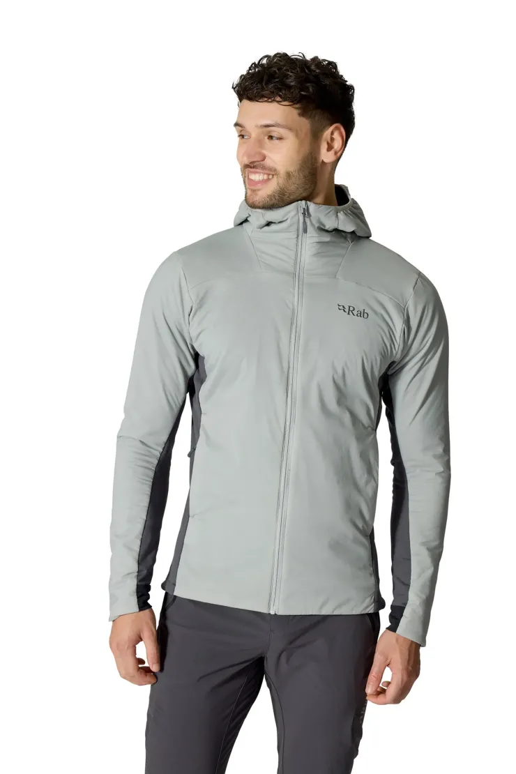 Insulated Jackets-Rab Mens Xenair Alpine Flex Jacket - Light Zinc