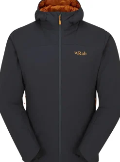 Insulated Jackets-Rab Mens Xenair Alpine Light Jacket - Ebony-Marmalade