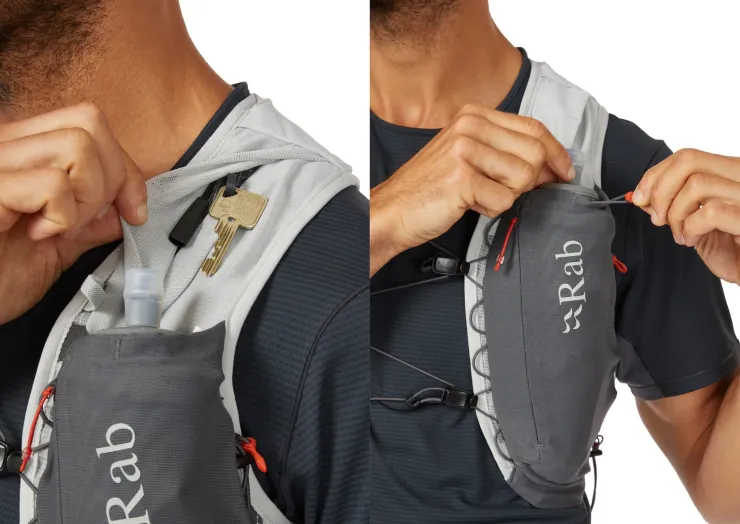 Fast & Light Rucksacks And Vests-Rab Veil 6 Running Vest - Gargoyle-Graphene