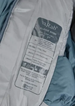 Backpacking & Lightweight Sleeping Bags-Rab Womens Alpine 800 Sleeping Bag - Regular