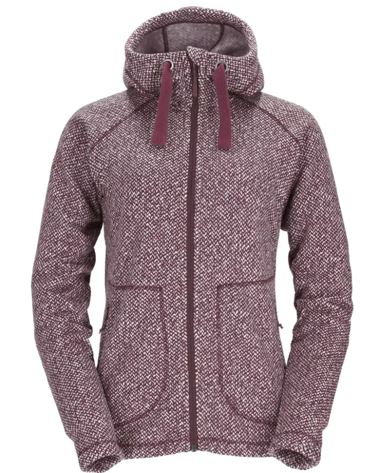 Fleece & Mid Layer-Rab Womens Amy Hoody - Rioja