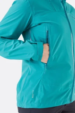 Waterproof Jackets-Rab Womens Arc Eco Jacket - Storm Green