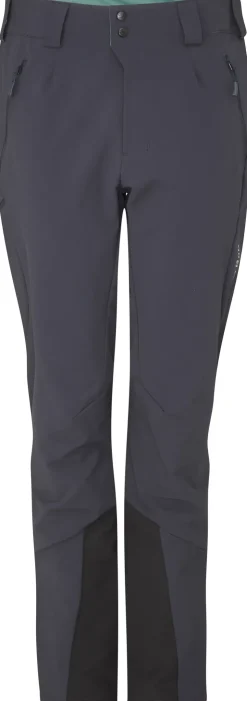 Trousers & Leggings-Rab Womens Ascendor AS Climbing Pants - Ebony-Eucalyptus