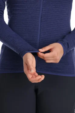 Fleece & Mid Layer-Rab Womens Ascendor Light Hoody - Patriot Blue