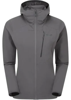 Softshell Jackets-Rab Womens Borealis Alpine Hoody - Graphene