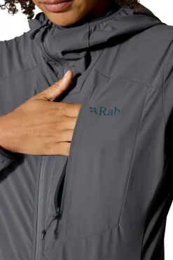 Softshell Jackets-Rab Womens Borealis Alpine Hoody - Graphene
