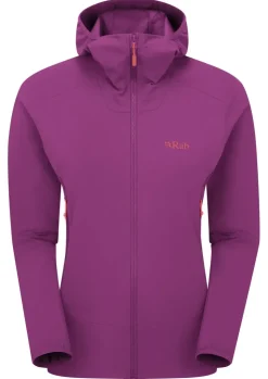 Softshell Jackets-Rab Womens Borealis Hoody - Plum