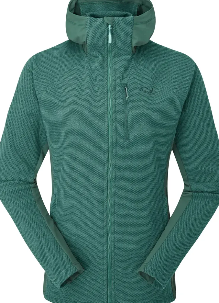 Fleece & Mid Layer-Rab Womens Capacitor Hoody - Eucalyptus