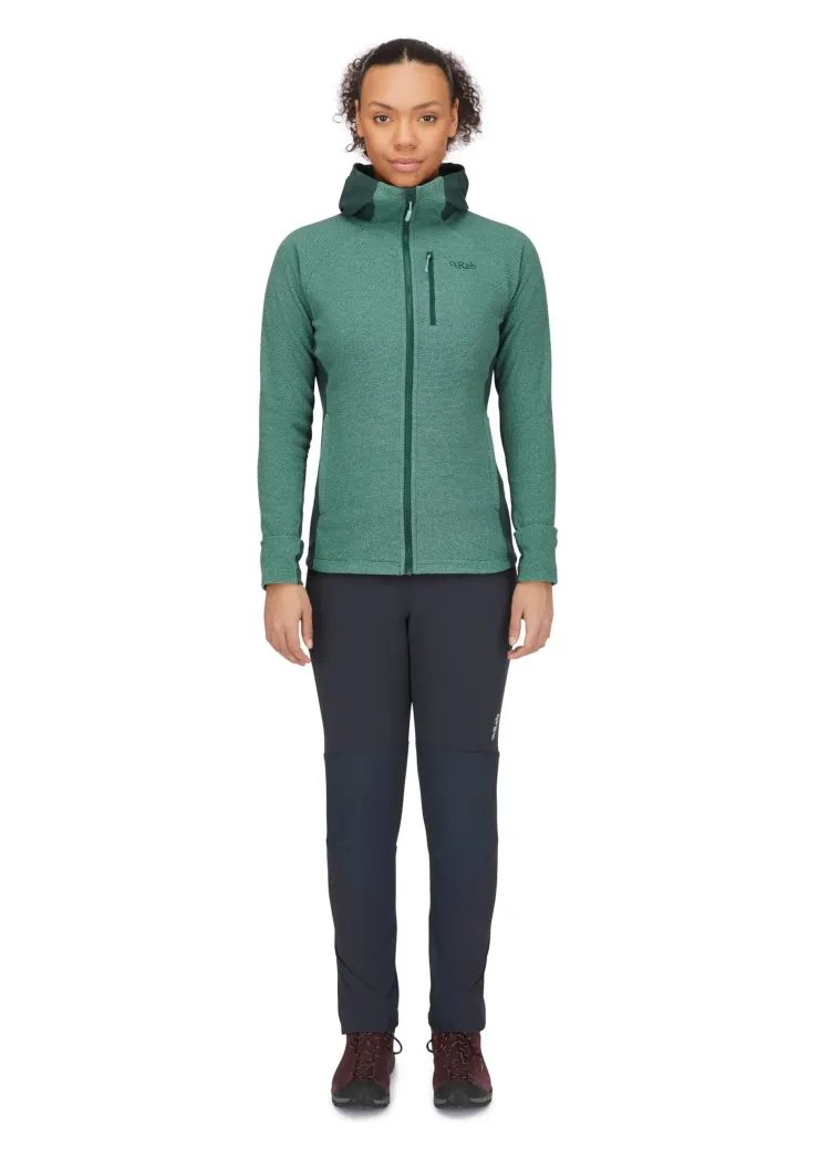 Fleece & Mid Layer-Rab Womens Capacitor Hoody - Eucalyptus