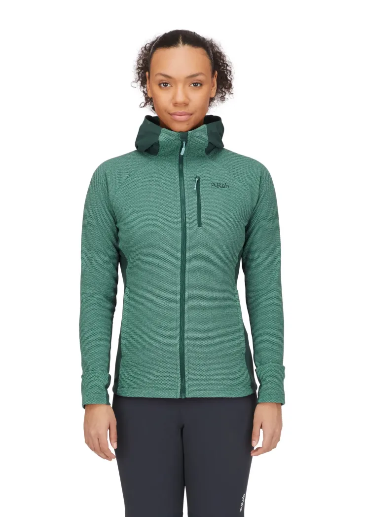Fleece & Mid Layer-Rab Womens Capacitor Hoody - Eucalyptus