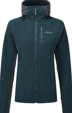 Fleece & Mid Layer-Rab Womens Capacitor Hoody - Orion Blue