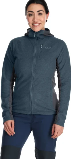 Fleece & Mid Layer-Rab Womens Capacitor Hoody - Orion Blue
