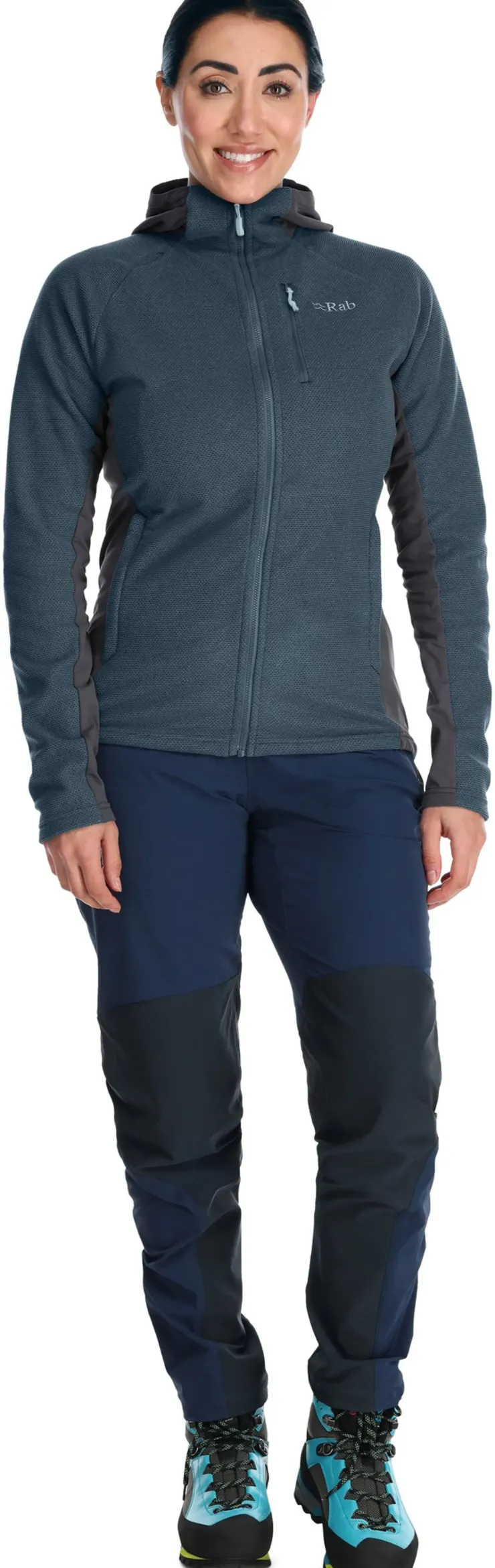 Fleece & Mid Layer-Rab Womens Capacitor Hoody - Orion Blue