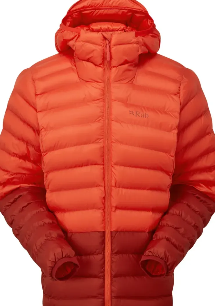 Insulated Jackets-Rab Womens Cirrus Alpine Jacket - Red Grapefruit-Tuscan Red