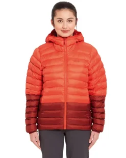 Insulated Jackets-Rab Womens Cirrus Alpine Jacket - Red Grapefruit-Tuscan Red