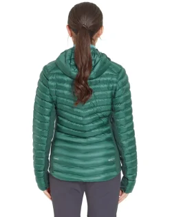 Insulated Jackets-Rab Womens Cirrus Flex Hoody - Eucalyptus-Green Slate