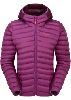 Insulated Jackets-Rab Womens Cirrus Flex Hoody - Plum-Mulberry